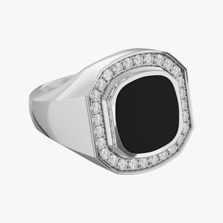 Oscar Men's Diamond Ring and Onyx